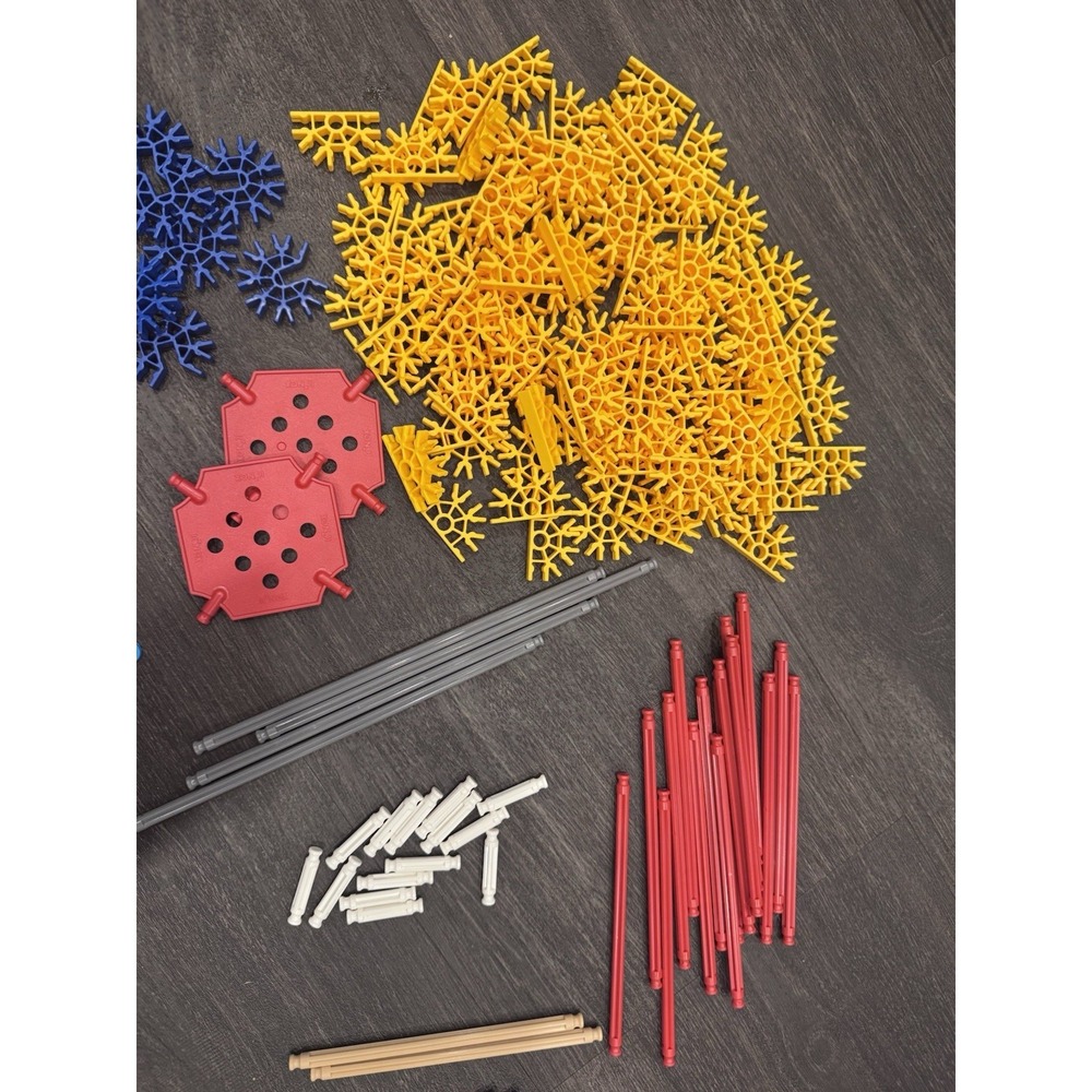 527 K'NEX RODS CONNECTORS Mixed Bulk Lot Replacement Parts KNEX Organized - Picture 3 of 10